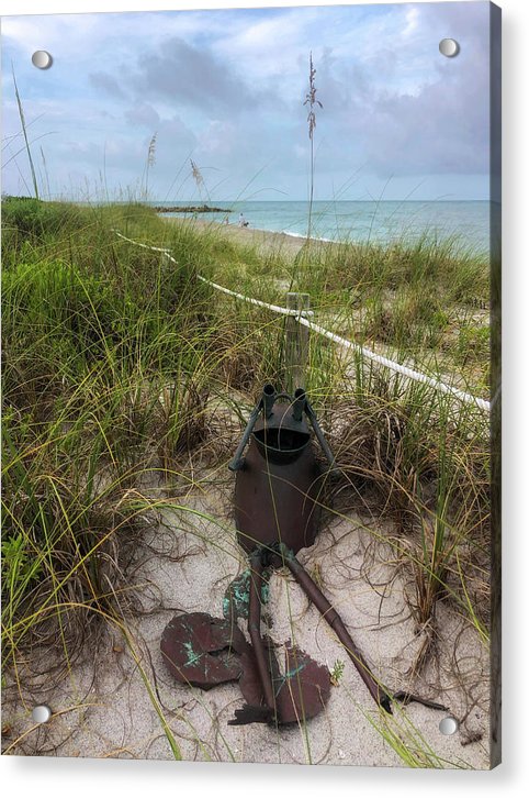 Fredi sitting in the sand  - Classic Acrylic Print