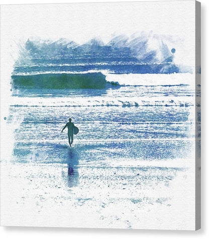 Heading out to Surf Artistic Square - Classic Canvas Print