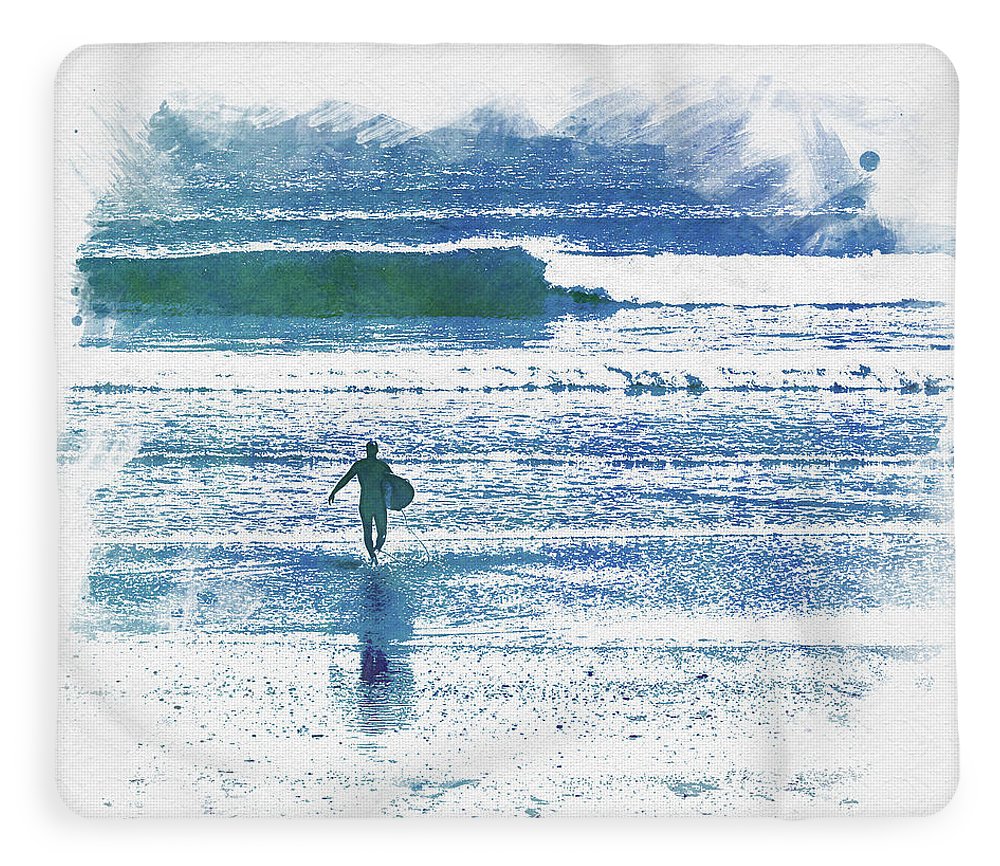 Heading out to Surf Sherpa Fleece Blanket 50" x 60"