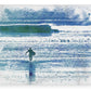Heading out to Surf Sherpa Fleece Blanket 60" x 80"