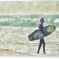 heading out to surf mission beach ca acrylic print by jacqueline mb designs 