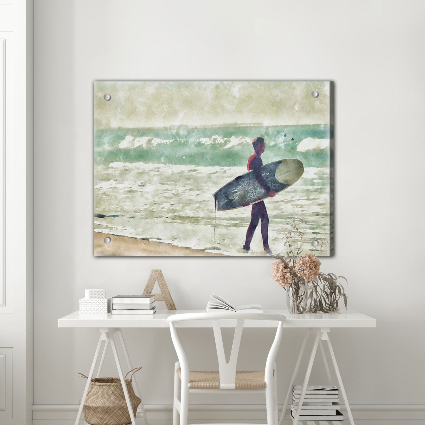 heading out to surf mission beach ca acrylic office decor by jacqueline mb designs 