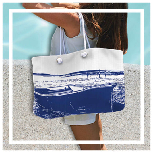 Classic Wooden Row Boat Blue  - Weekender Tote Bag