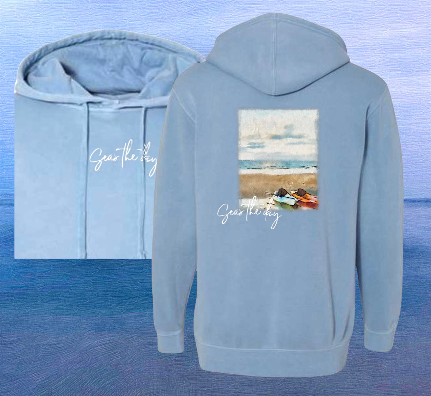 Seas the Day - Lt Colors - Highland Beach Sweatshirt Hoodie