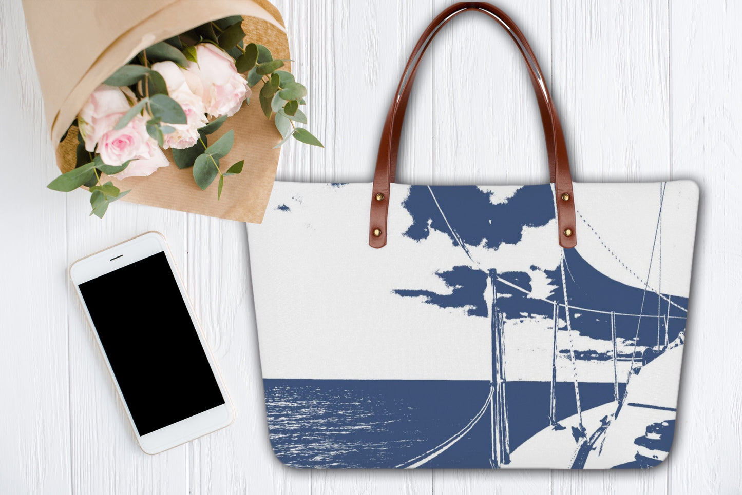 Sailing in the Blue -  Everyday Tote Bag