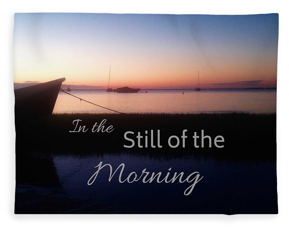 in the still of morning Plush Fleece Blanket 60" x 80" 