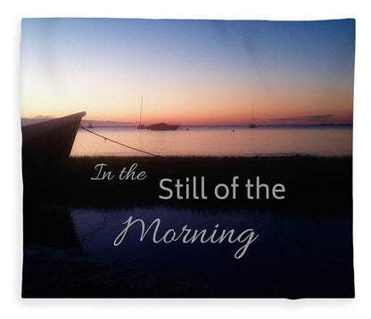 in the still of morning Plush Fleece Blanket 50" x 60" 