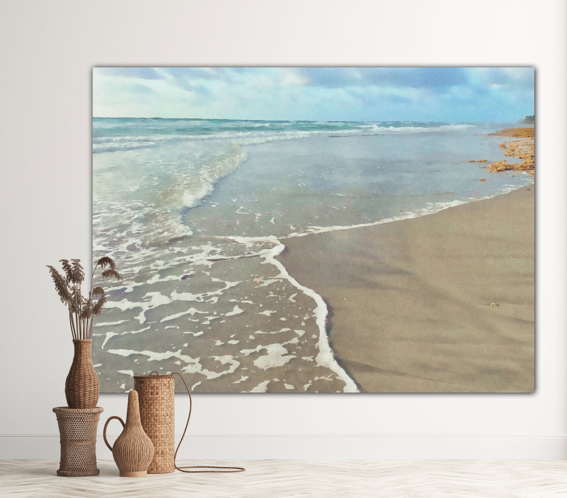 incoming florida tide acrylic print by jacqueline mb designs 