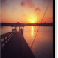 Lazy Night Fishing off the Pier at Sunset  - Canvas Print