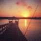 Lazy Night Fishing off the Pier at Sunset  - Puzzle