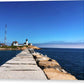 Looking at Eastern Point Light House from the Jetty  - Canvas Print