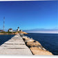 Looking at Eastern Point Light House from the Jetty  - Canvas Print