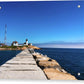 Looking at Eastern Point Light House from the Jetty  - Acrylic Print