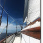 Looking down the topsides of the sailboat  - Acrylic Print
