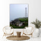 marblehead lighthouse in fog acrylic print home decor  by jacqueline mb designs 
