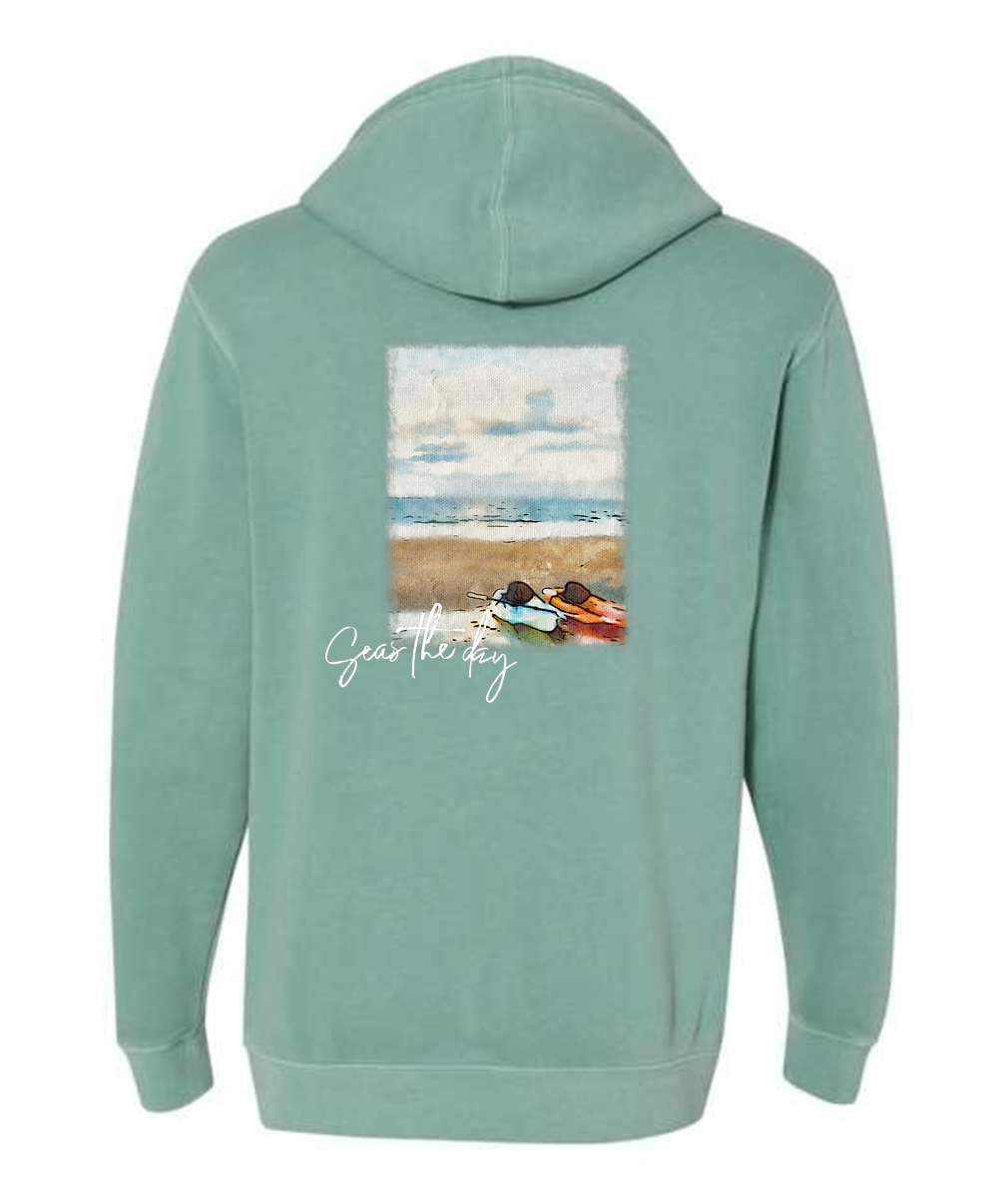 Seas the Day Soft Colors - Highland Beach Sweatshirt Hoodie