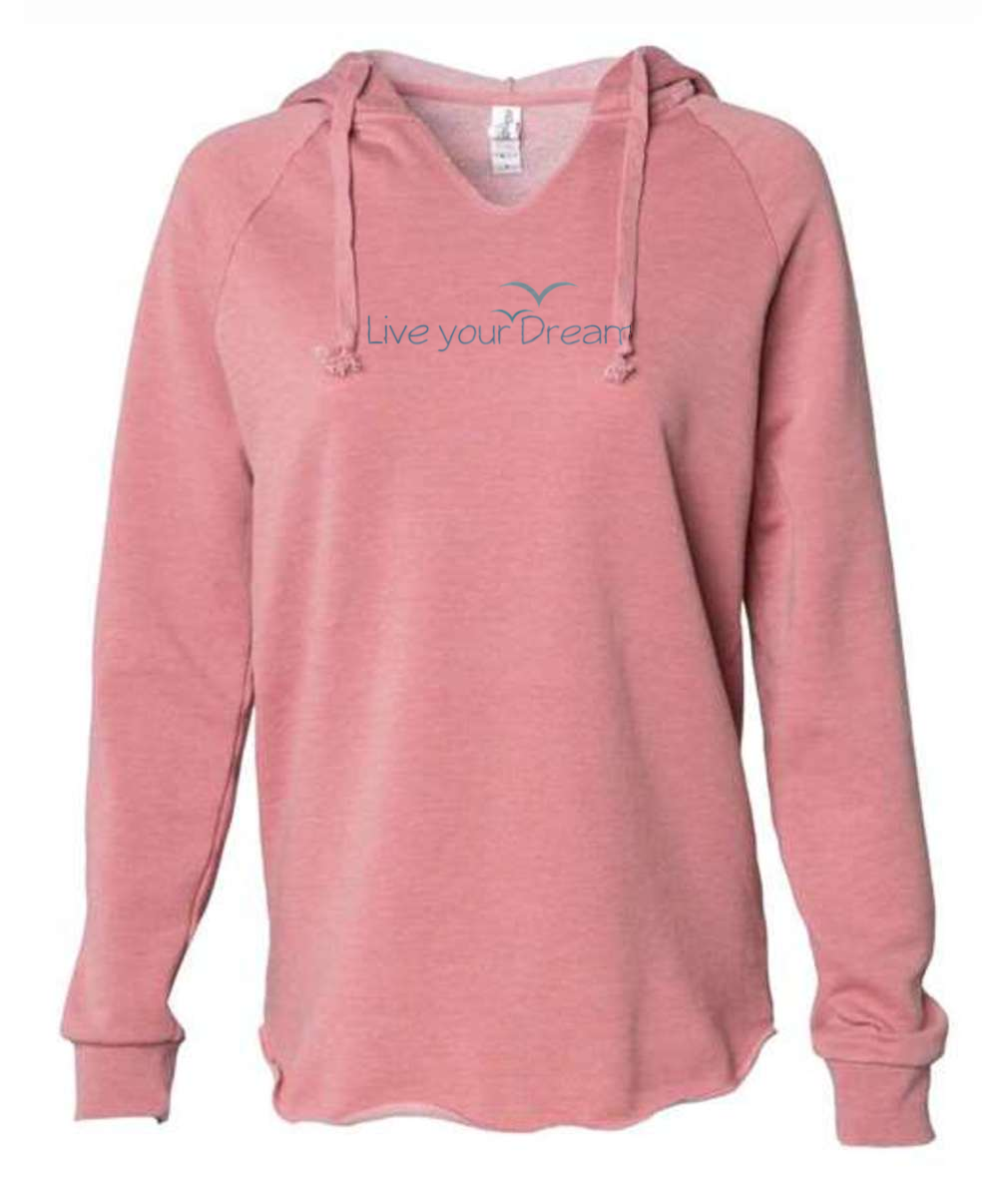 pink live your dream - mission beach sweatshirt hoodie - jacqueline mb designs 