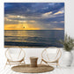 pelican flight through sunrise acrylic print home decor  by jacqueline mb designs