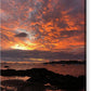 red sky sunrise over marblehead acrylic print with posts  by jacqueline mb designs 
