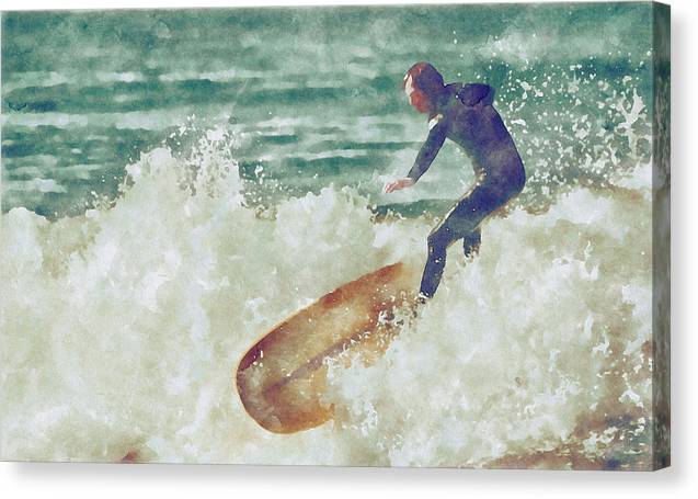 Riding a Wave Mission Beach - Classic Canvas Print