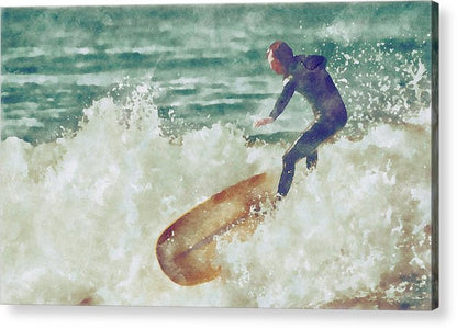 Riding a Wave Mission Beach - Classic Acrylic Print