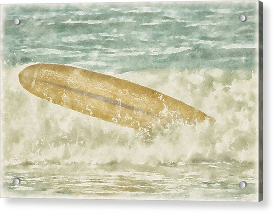 Runaway Surfboard  - Classic Acrylic Print