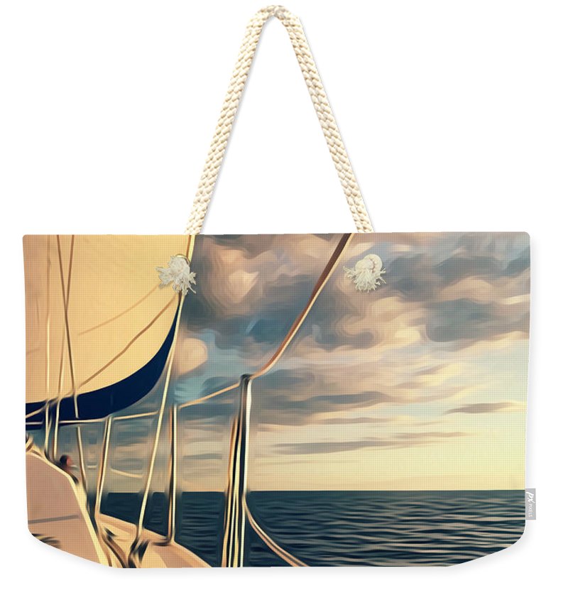 Sailing at Sunset in Southern Florida  - Weekender Tote Bag