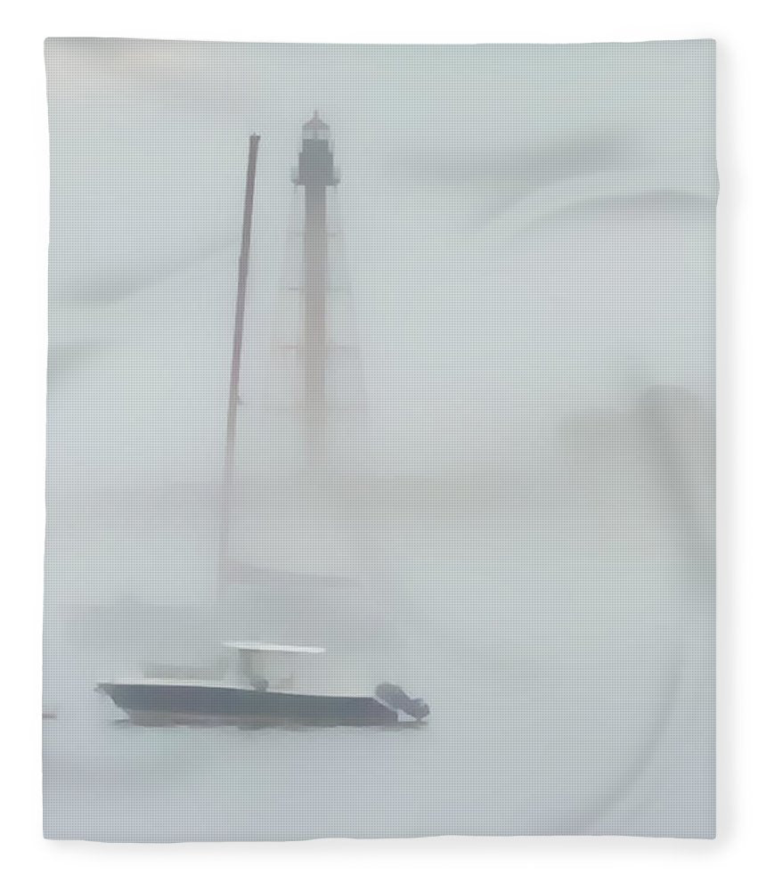 Silhouette Marblehead Lighthouse 50" x 60" Fleece Blanket 