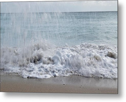 Splashed by a Wave - Classic Metal Print