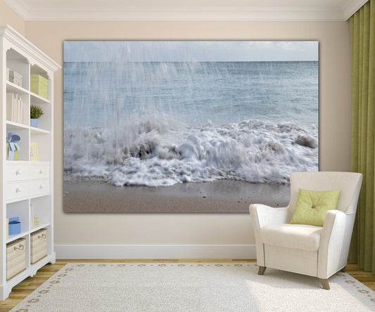 Splashed by a Wave - Classic Metal Print