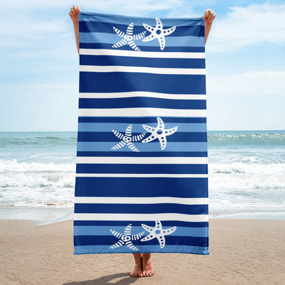 Shells & Strips Beach Towel