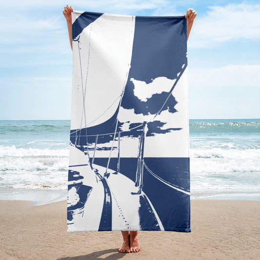 Sailing in Blue - Beach Towel