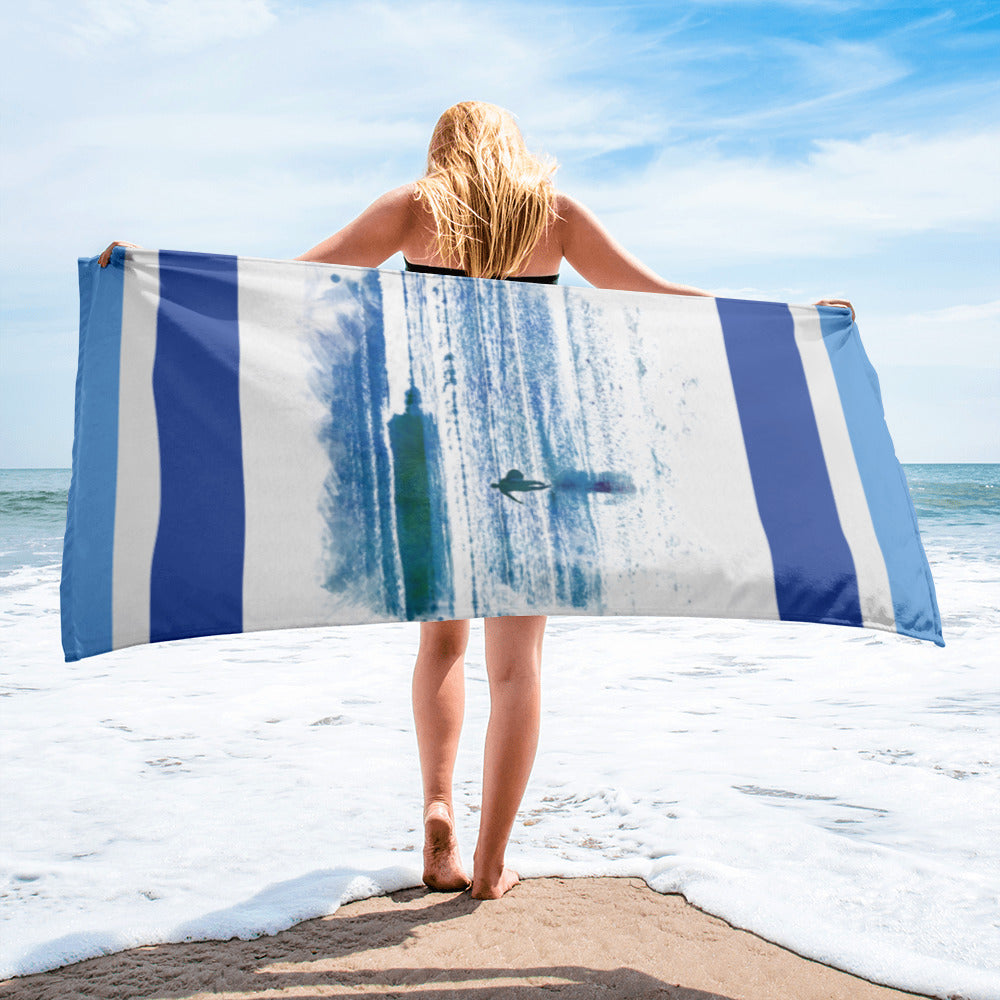 Heading Out To Surf - Beach Towel