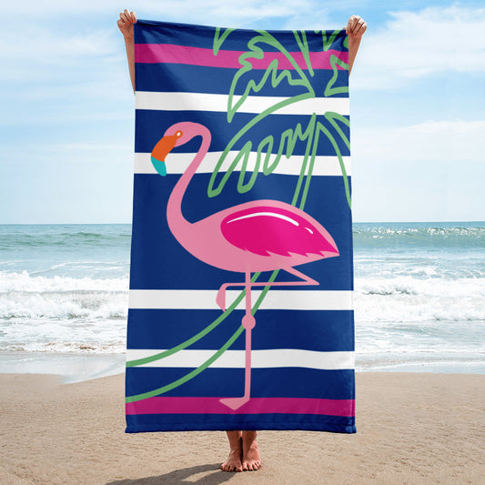 Tropical Pelican - Beach Towel