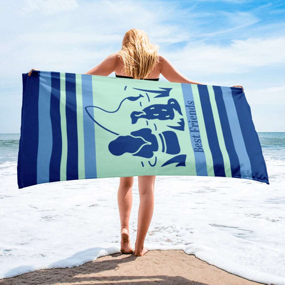 Best Friends Fishing - Beach Towel