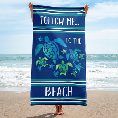 Follow Me Turtles - Beach Towel