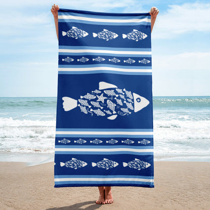 Fishy & Stripes - Beach Towel