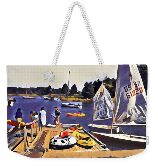 Sundays Family Boat Time - Weekender Tote Bag