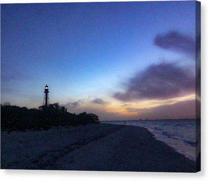 Sunrise glow over Sanibel Lighthouse  - Classic Canvas Print