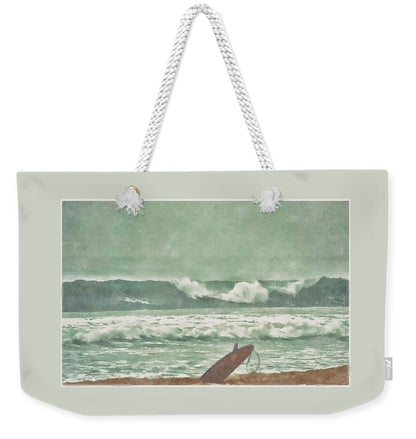 surfboard time out weekender tote bag by jacqueline mb designs 