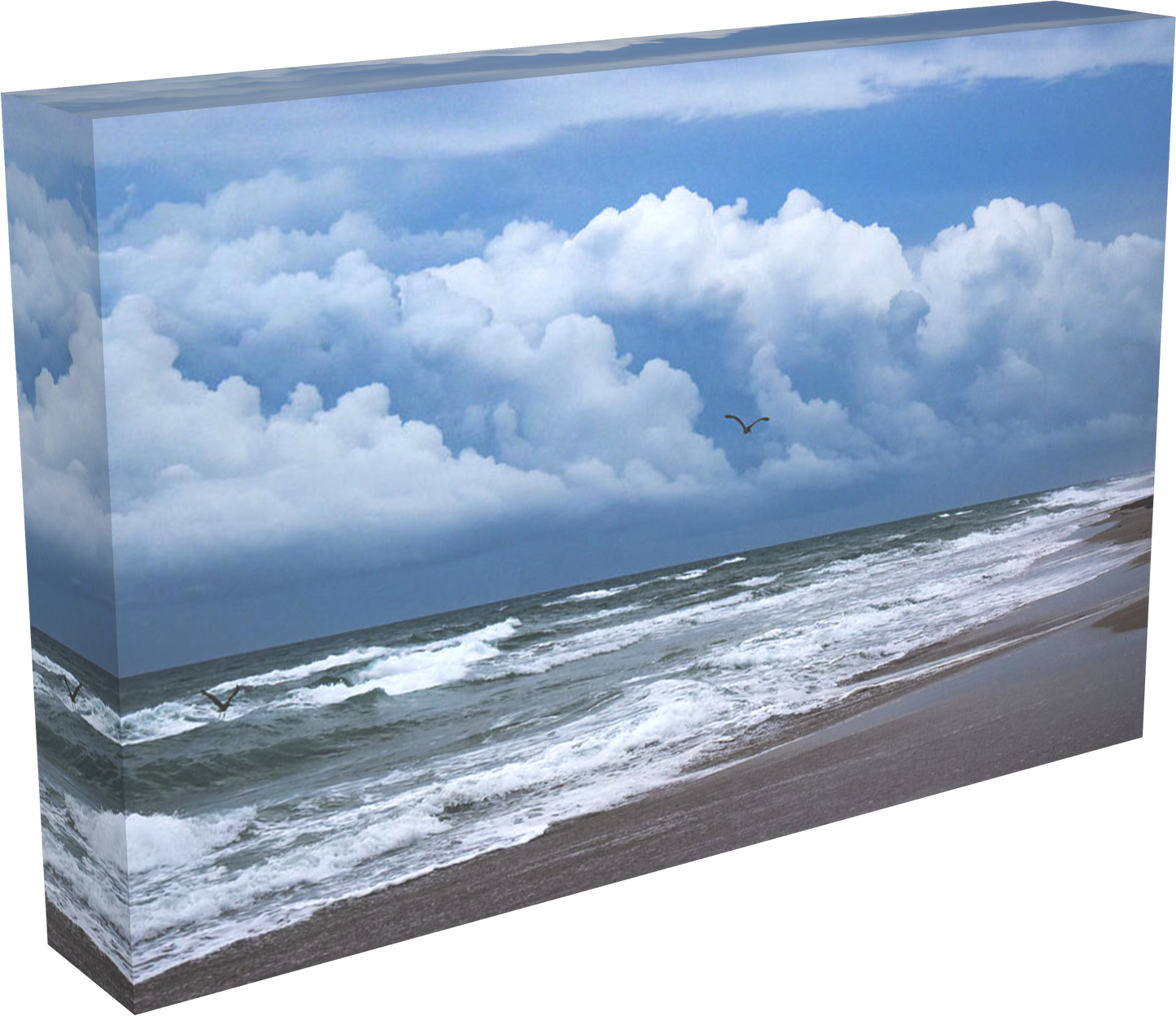 surrounded by clouds and waves canvas L side view by jacqueline mb designs 