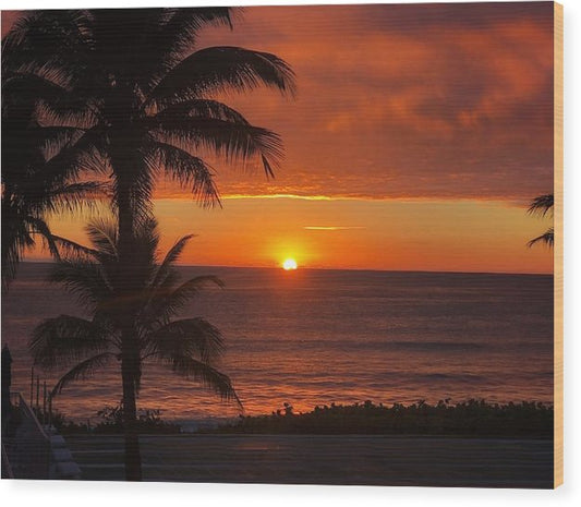 A Tropical Sunrise  - Classic Wood Print